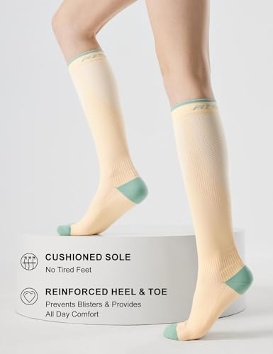 Image of FITRELL 3 Pairs Compression Socks for Women and Men 20-30mmHg-Circulation Support Socks