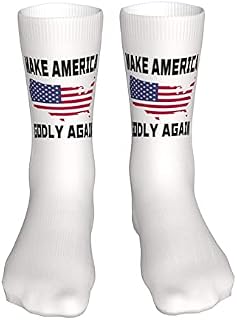 883 Compression Socks Make America Godly Again Sports Socks Comfort Athletic Socks Non Slip Crew Socks For Trekking Walking Jogging 40cm