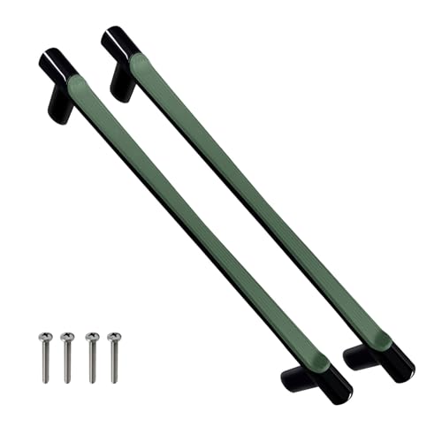 Image of VOLO Wardrobe Cabinet Handle - Sleek Pull Handle for Drawers, Wardrobes, Sliding Doors, and Cabinets in Kitchen, Bedroom, and Office (R-241) (1, Green, 288MM (12 Inch))