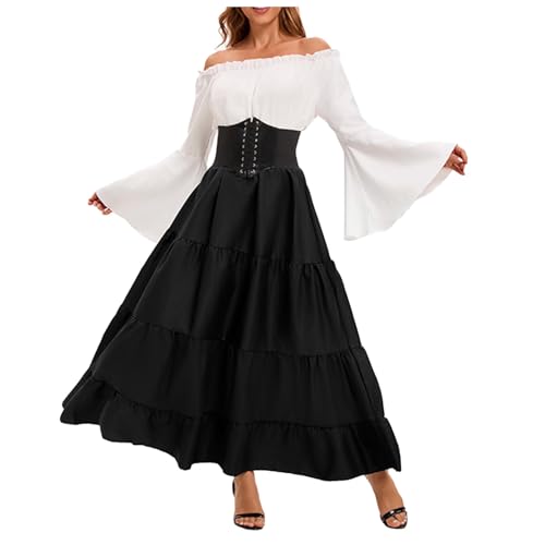 Robe longue de cour rétro pour femmes pour reconstitution historique