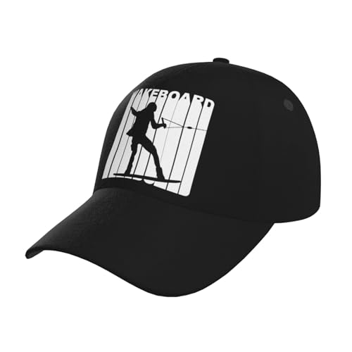 Silhouette Wakeboard Baseball Hats for Men and Women - Classic Adjustable Hats