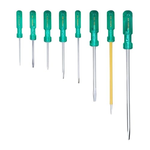 TAPARIA 1013 Hanging Pouch Screw Driver Kit (Set of 8), green & chrome, 8 screw driver 713, 922, 725, 828, 912, 712, 937, p5 861 75