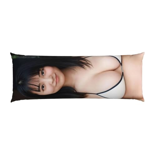 福井梨莉華 18 抱き枕カバー クッションカバー ファスナー式 肌に優しい 色褪せない ソファー ギフト 贈り物 お誕生日プレゼント長い枕寝具ホリデーギフト51*152cm/20*60in