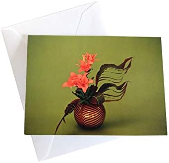 Blank Note Cards Set, Original Art Blank Greeting Cards, Eco Friendly Notecards with Ikebana Flower Photo, Eco Friendly Recycled Paper Stationery