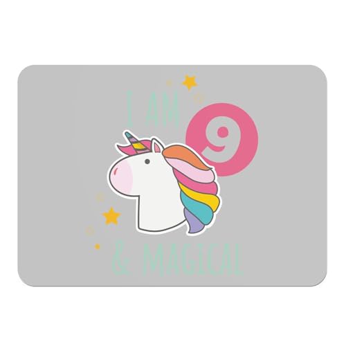 Napperons gris licorne pour table enfant faciles à nettoyer
