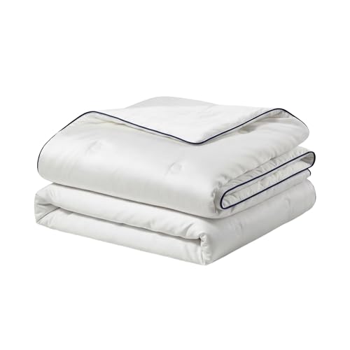 Vesta All-Season Silk Comforter Quilt and Duvet Insert for Hot Sleepers 100% Silk Fill with 100% Cotton Shell Luxuriously Soft Moisture-Wicking King Size (White Silk Weight: 3.7lbs)