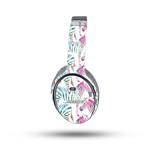 Image of MightySkins Carbon Fiber Skin Compatible with Bose QuietComfort 35 II Headphones - Zebra Mosaic | Protective, Durable Textured Carbon Fiber Finish | Easy to Apply