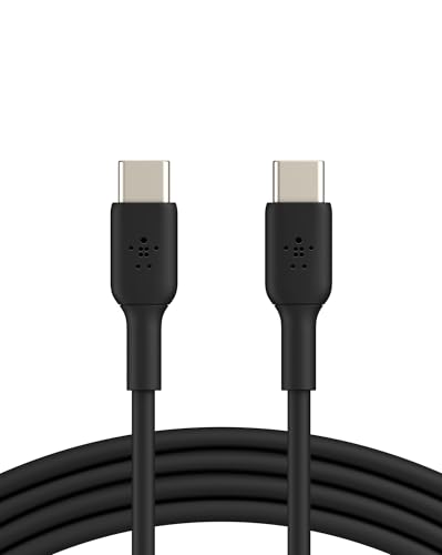 Belkin BoostCharge USB-C to USB-C fast charger cable, USB type C charger cable fast charging for iPhone 16, 15, Samsung Galaxy S24, S23, Pixel, iPad, MacBook, Nintendo Switch and more - 2m, Black