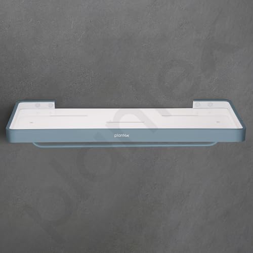 Image of Plantex Aluminium and Acrylic Towel Holder in Bathroom /Towel Rod /Towel Hanger /Bathroom Accessories (Grey & Milky White-24 Inch)