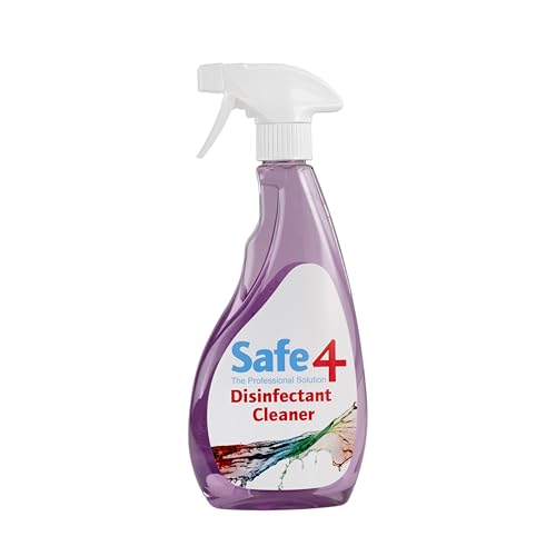 Safe4 Professional Surface Disinfectant Cleaner Ready to Use - Safe for Pets - Ideal for Home Animal Bird & Pet Cages & General Commercial Office Cleaning (500 ml (Pack of 1) Lavender)