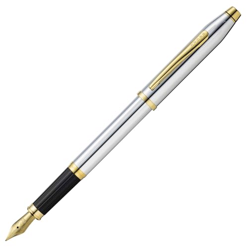 Image of Cross Century II Medalist Refillable Fountain Pen - Medium Point, Black Ink, Presented in a Luxury Gift Box