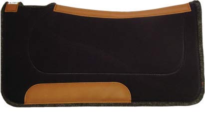 Diamond Wool Contoured Ranch Black Western Saddle Pad Size 32x32 and 1" Thickness