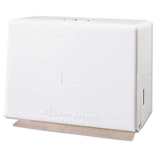 Georgia Pacific GPC567-01 Singlefold Towel Dispenser, Steel, 11 5/8w X 6 5/8d X 8 1/8h, White #1