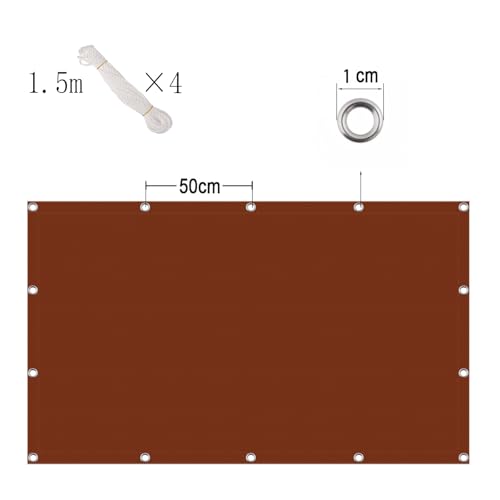 Voile d'ombrage 120x650 rouge rouille pour bloquer le soleil et protéger du vent - 7