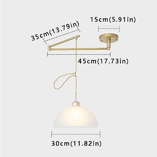 Lámpara colgante para mesa de comedor moderna con brazo largo articulado de techo 7