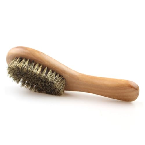Beatifufu 2pcs Men's Beard Bristle Brush Comb Set Beard Styling Tool Professional Grooming Set Wooden Handle