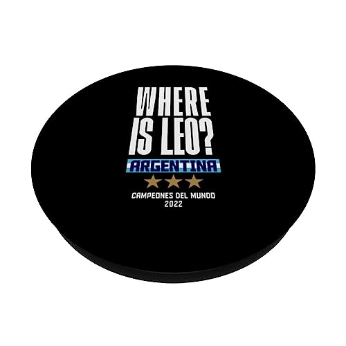 Argentina World Champion 2022 - Soccer fans-related products PopSockets Swappable PopGrip, Black - Image 2