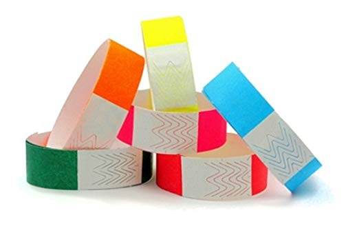 Pulseira de Identificação para Festas Tyvek Econômica Amarela (100)