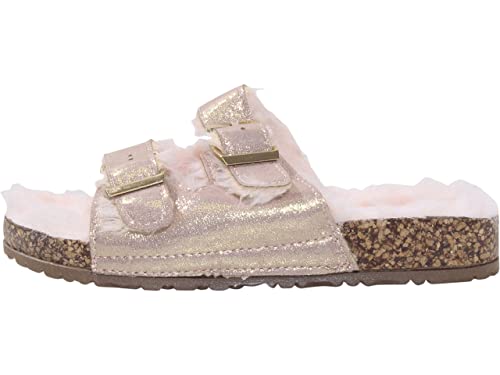 MIA Kids Little/Big Girl's Rozy Slides Sandals Dual Buckle Rose Gold Sz. 1 LGK057A3