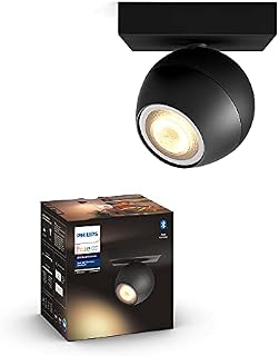 Philips Hue Buckram White Ambiance Smart Single Ceiling SpotLight Extension LED [GU10 Spot], Black with Bluetooth. Works with Alexa, Google Assistant and Apple HomeKit.