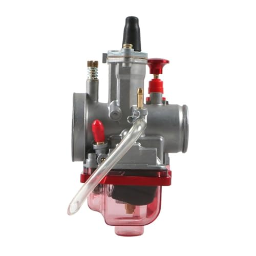 Carburador PWK34 con Power Jet en color rojo para optimizar tu moto de cross de 2T o 4T