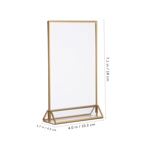 Porte menu acrylique transparent x6 avec support vertical de table pour documents - 5