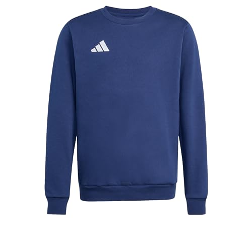 adidas Mixte Enfant Entrada26 Sweat Top Kids Sweatshirt, Team Navy Blue 2/White, 7-8 Years