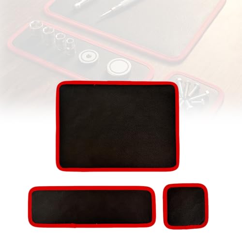 Magnetic Tool Mat Set Flexible Magnetic Tool Mat with Telescoping Magnetic Pickup Tool Magnetic Pads for Tools Magnetic Tool Holder for Garage Workshop Automotive Repair & DIY Projects (S+M+L)