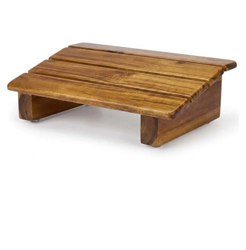 10 Laptop Setup Essentials 61 Wooden Ergonomic Under-Desk Footrest, Slanted Foot Stool for Offi...