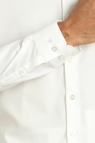 Image of Louis Philippe Men's Slim Fit Easy to Iron Everyday wear Premium Cotton Full Sleeve Solid Formal Shirt