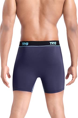 Image of TRYB Sports Underwear for Men | Stretchable Liquid Semi Compression Shorts | Trunks for Running & Gym Workout | Quick Dry, Breathable & Anti Chafing | Sports Innerwear Boxers