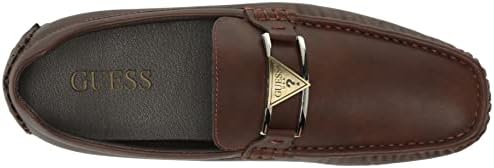 GUESS Men's ATALA Driving Style Loafer, Cognac 210, 7 | Image 4