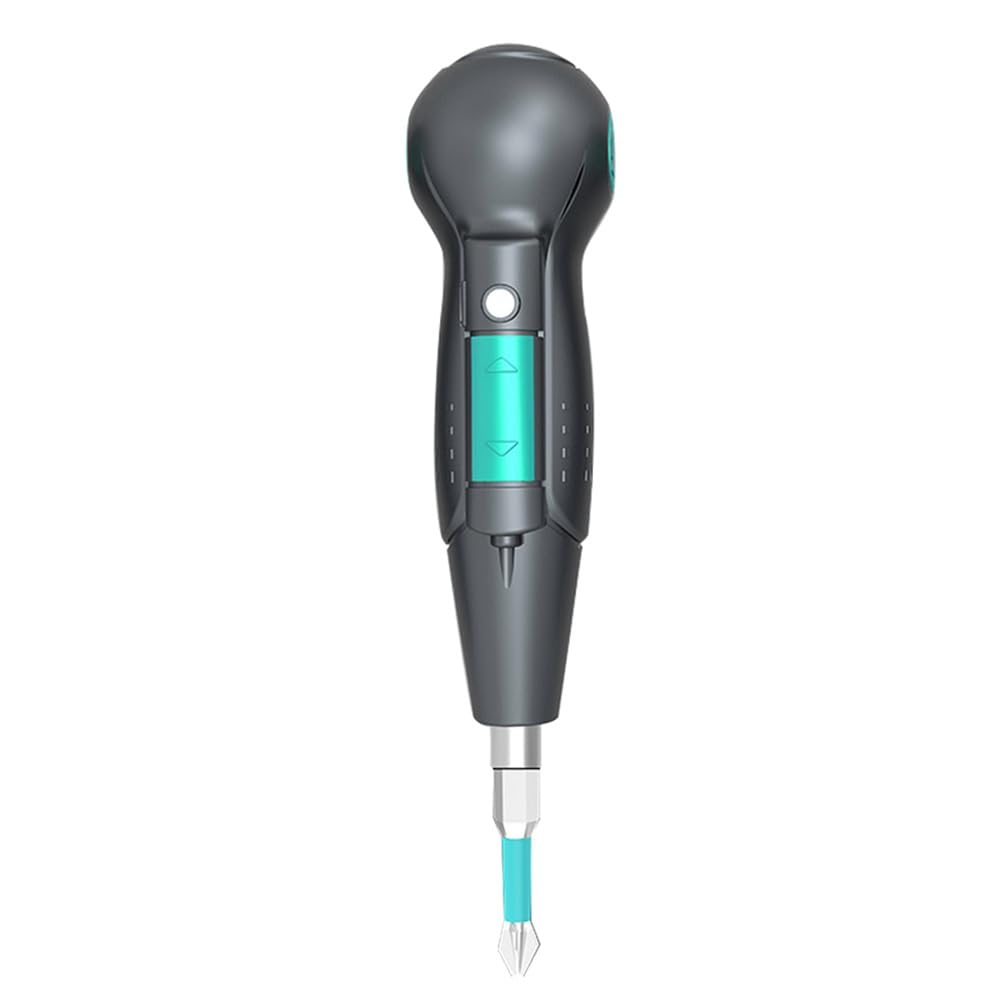 Uxsjakjsd Grey Mini Electric Screwdriver Set Portable Power Tool Kit Motor Full Copper Movement Led Lighting, Precise Disassembly At Night