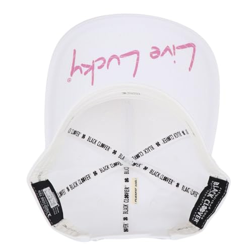 Image of Black Clover Clover Nation 21 White Hat with Desert Rose Clover Flag Snapback Adjustable