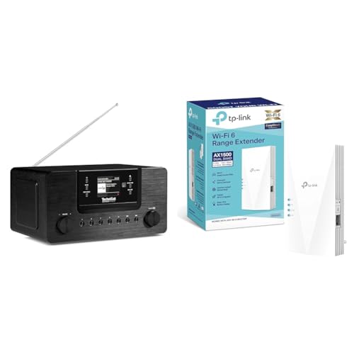 TechniSat DIGITRADIO 570 CD IR – Stereo DAB+ Internetradio & TP-Link RE500X WiFi 6 WLAN Verstärker Repeater AX1500