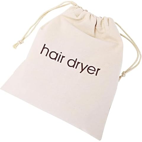 Hair Dryer Bags Drawstring Bag Container Hairdryer Bag for Travel Bathroom (Light Grey) Cover