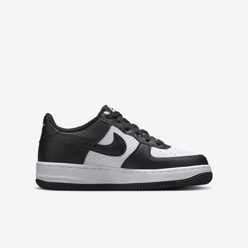 Nike Air Force 1 Big Kids' Shoes (HJ9201-001, Black/White/Black) Size 23