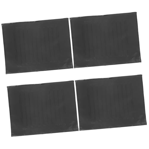 minkissy 4Pcs cojín para silla de ruedas sillas de ruedas sillón reclinable chair llantas heces carro cojín del asiento almohadillas para asientos de asiento de pesca cuero Black