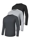 Lot de 3 Chemises Rashguard à Manches Longues pour Homme, Protection Solaire UPF 50+, séch...