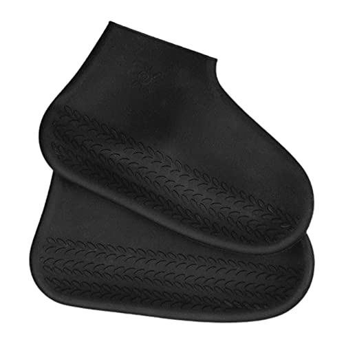 adfafw Wasserdichter Silikon-Überschuh - Wiederverwendbarer Gummi-Regenüberschuh - Unisex-Schuhschutz im Freien mit Rutschfester Sohle für Regen und Schnee Cover