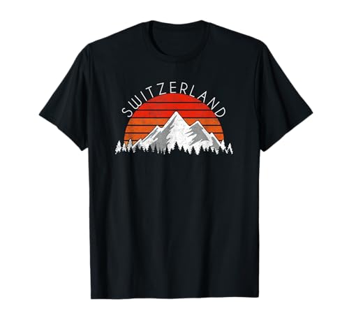 Image of Retro Vintage Switzerland Distressed T-Shirt