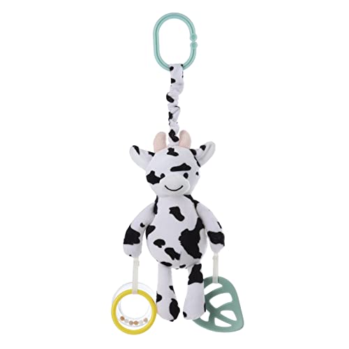 Image of Apricot Lamb Baby Stroller or Car Seat Activity and Teething Toy, Features Plush Cow Calf Character, Gentle Rattle Sound & Soft Teether, 8.5 Inches