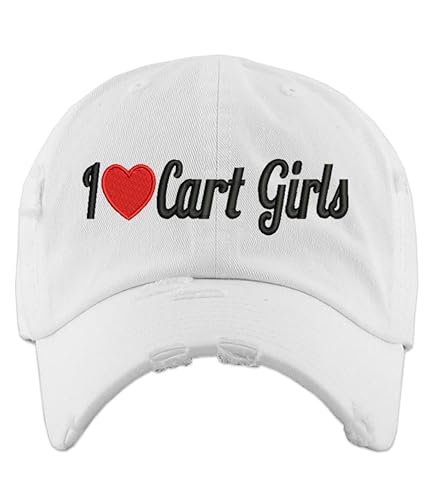 ALLNTRENDS I Heart Cart Girls Embroidered Dad Hat Golf Cap