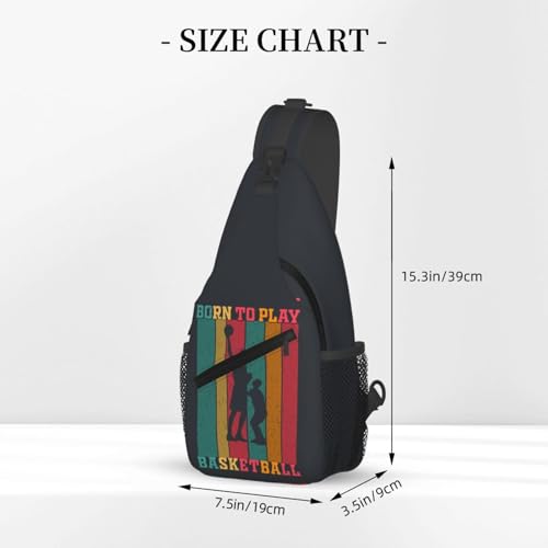Eat Sleep Basketball Repeat Cross Chest Bag Large Capacity Bag Travel Hiking Crossbody Bag Daypack for Women Men2