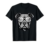 testa di cane staffordshire bull terrier cool | ritratto divertente maglietta