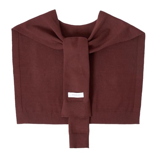 Image of WaJuemy Sweater Shawl Wraps for Women Sweater Knitted Knotted Shawls Travel Casual Scarf Cape Shoulder Tops Fashion Wrap
