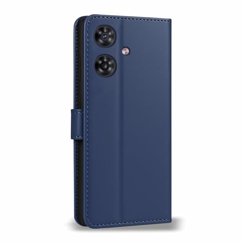 Image of AIBEX Shock Proof Flip Compatible for Motorola G54 / Motorola G64 5G Flip Cover Leather Finish | Inside TPU with Card Pockets | Wallet Stand | Complete Protection Flip Case- Blue