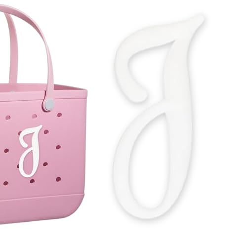 Letter Charms for Bogg Bag, Alphabet Initial Large Size Lettering Inserted Decor Charm Compatible with Bogg Bag Rubber Beach Tote Bag Accessories