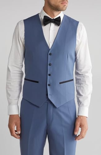 HUUTOE Men's 3 Piece Suits Slim Fit Tuxedo One Button Tux Blazer Wedding Prom Party Dinner Business Formal Suit with Bow Tie4