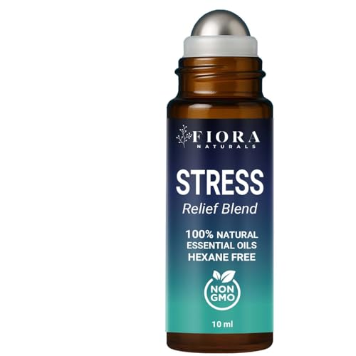 Image of Stress Relief Essential Oil Roll On - Calming Essential Oils Blend for Relaxation & Wellness Rituals - Aromatherapy Roller, Destress Gifts for Women & Men by Fiora Naturals